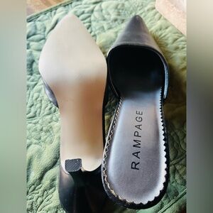 NWOT Rampage Classic Black Mules